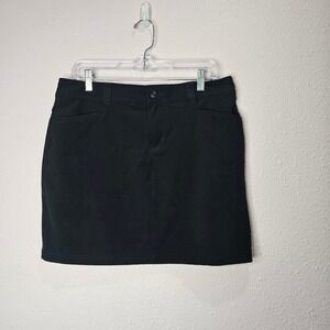 Eddie Bauer Women Black Skort Skirt with Built in Shorts Active Casual Size 8